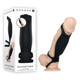 Gender X ROCKETEER Sheath Vibrating Cock Ring Sleeve - Black - Mr and Mrs D's